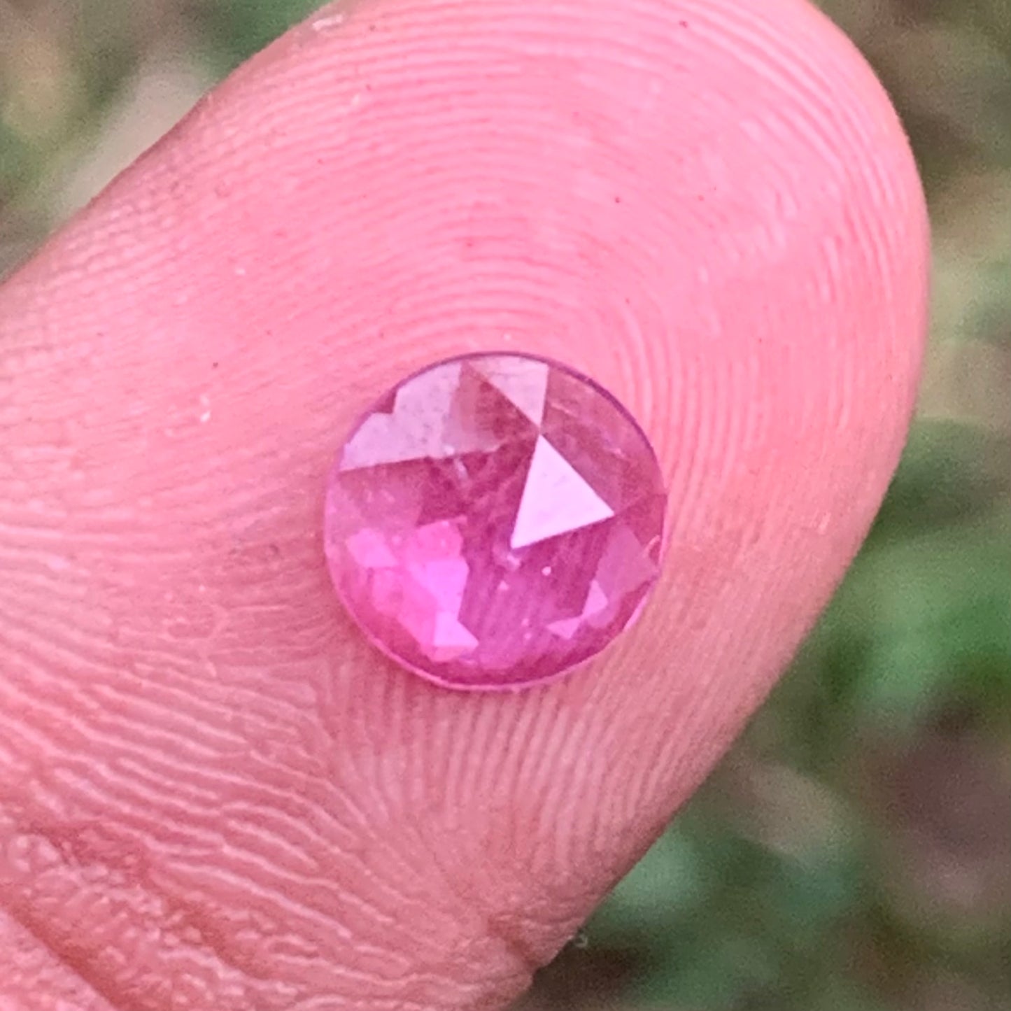 Rose Cut Pinkish Purple Sapphire 0.93 Ct Modified Round Heated Only Natural Loose Gemstone from Sri Lanka