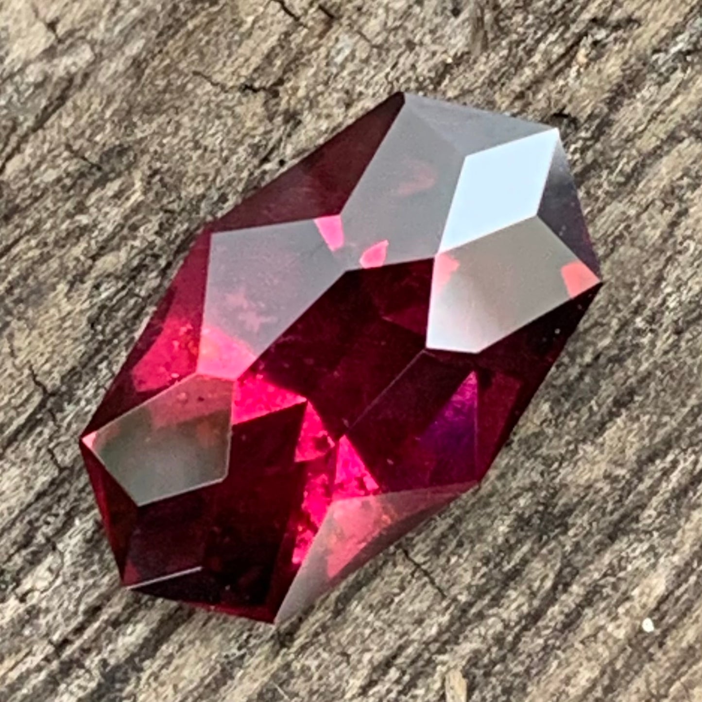 Deep Red Garnet Octagon 2.85 Ct Natural Unheated Loose Gemstone from Sri Lanka
