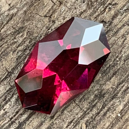 Deep Red Garnet Octagon 2.85 Ct Natural Unheated Loose Gemstone from Sri Lanka