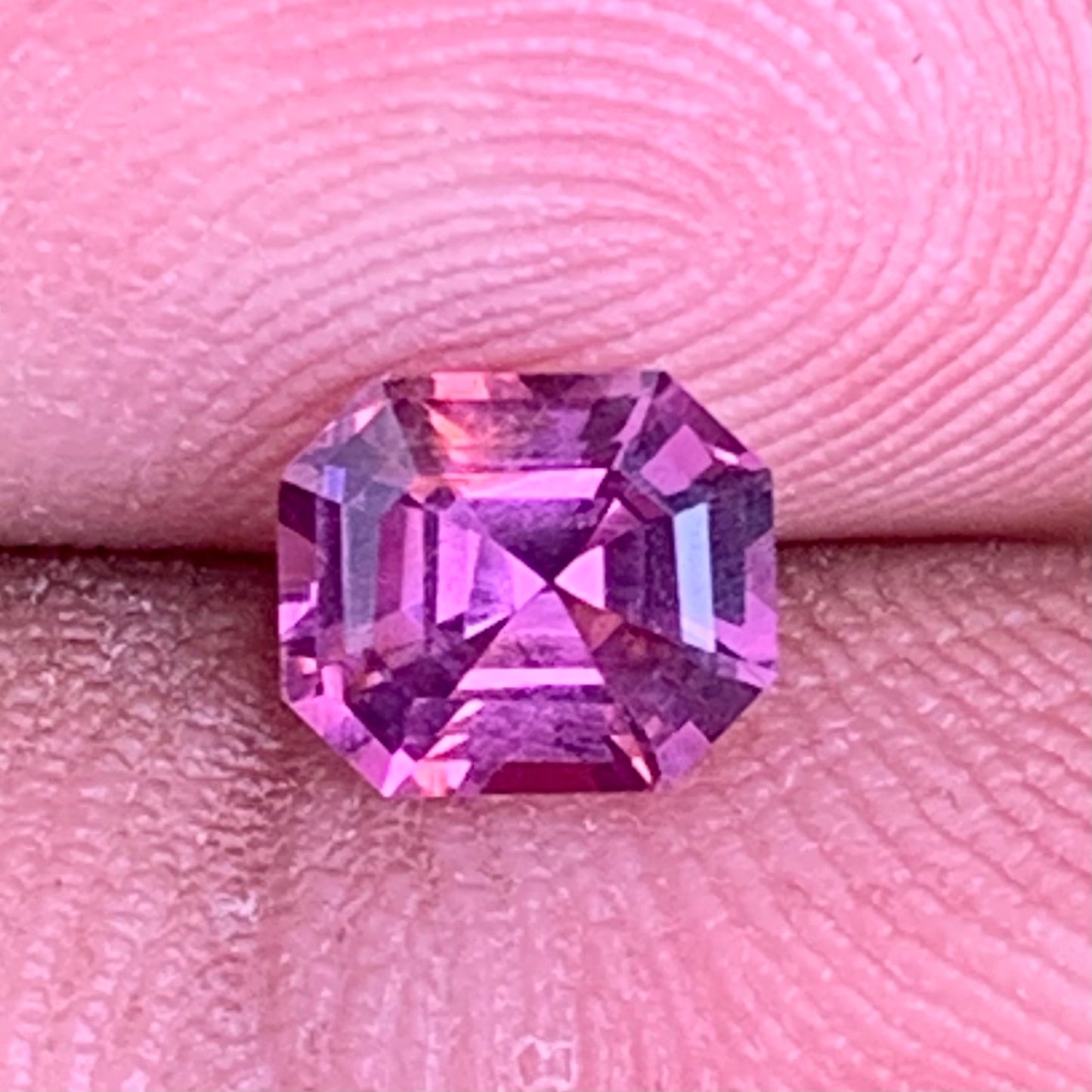 Orangish Purplish Pink Spinel Octagon 0.95 Ct Natural Loose Gemstone for Center Stone from Sri Lanka