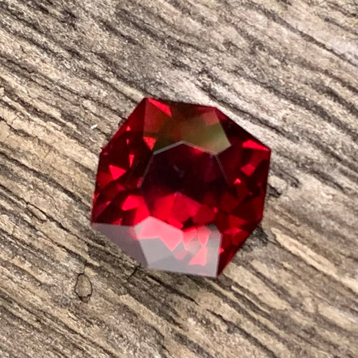 Deep Red Garnet Octagonal Flower 2.00 Ct Creative Cut Loose Gemstone