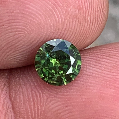 Green Zircon 7.4 mm Round 1.74 Ct Natural Loose Gemstone