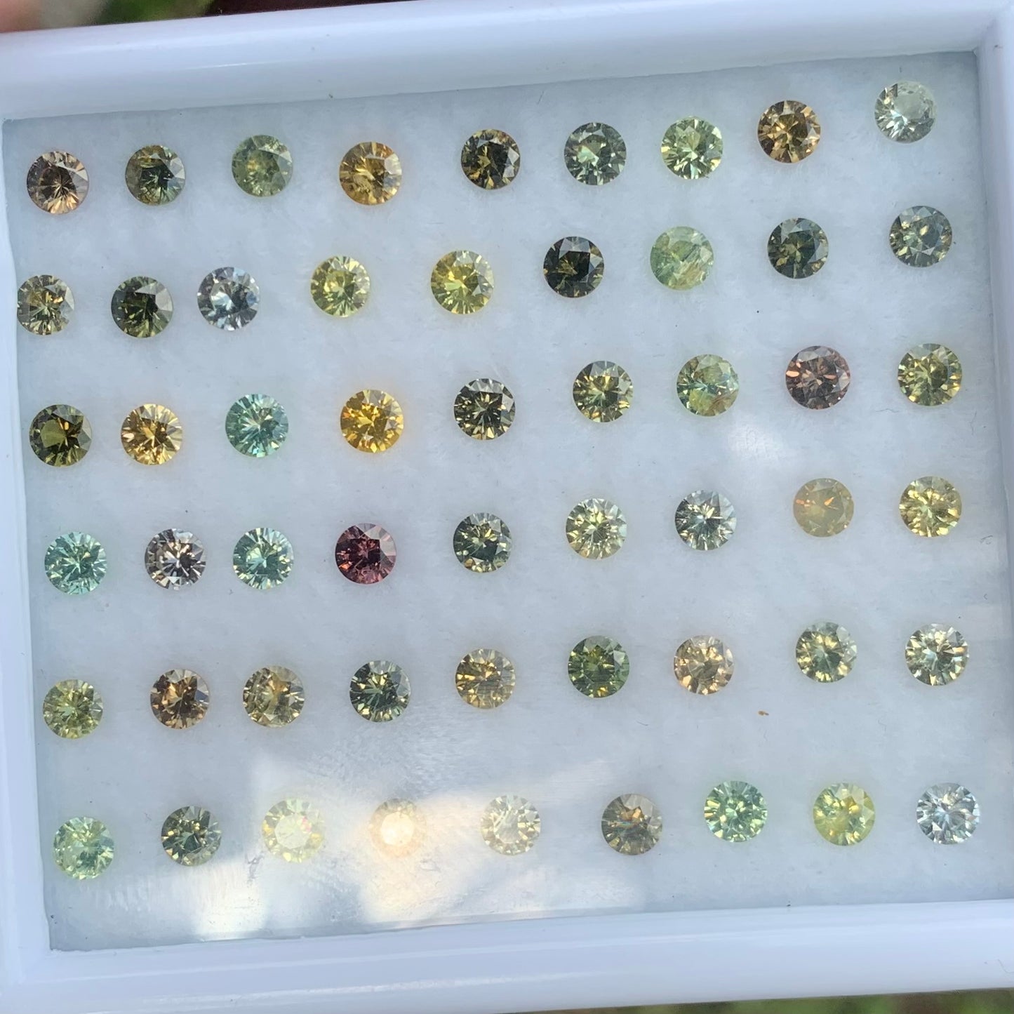 Zircon Rounds Wholesale Parcel of 54 Multi Color Natural Loose Gemstones 11.22Ct