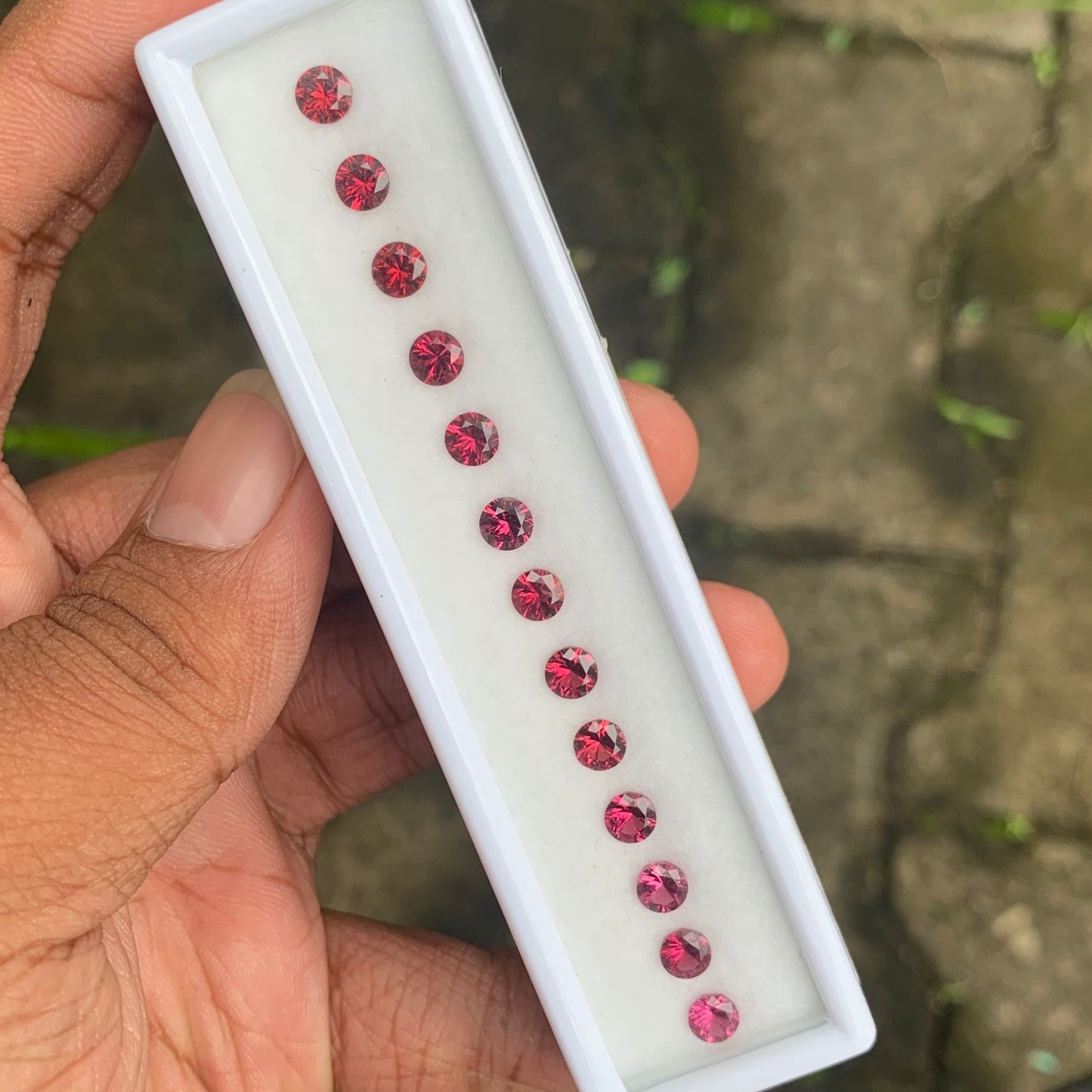 Fantasy Cut Pinkish Red Garnet 6.02 Ct / 13 Stones Loose Gemstone Parcel For Jewelry Making 💎✨