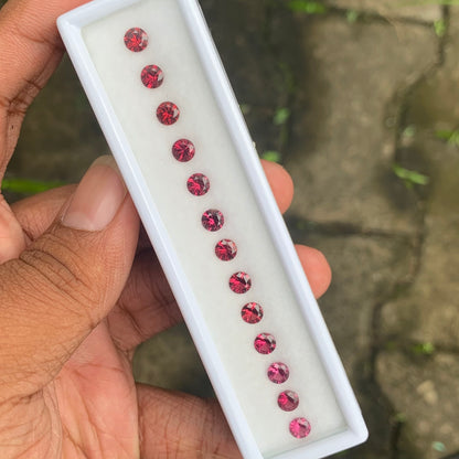 Fantasy Cut Pinkish Red Garnet 6.02 Ct / 13 Stones Loose Gemstone Parcel For Jewelry Making 💎✨