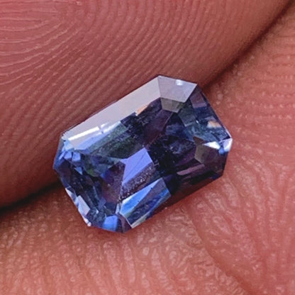 Unheated Blue Sapphire Certified Octagon 1.09 Ct Natural Loose Gemstone
