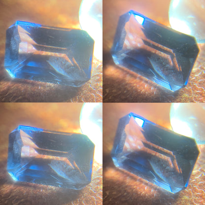 Teal Blue Spinel Emerald Cut Octagon 7.05 mm / 1 Ct Natural Loose Gemstone For Jewelry Making