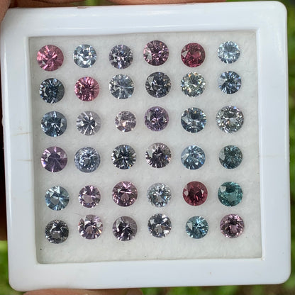 Spinel Rounds 4-5 mm Size 12.62 Ct / 36 Stones Natural Loose Gemstones For Jewelry Making