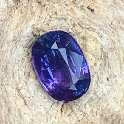 Natural Unheated Color Change Sapphire Rectangular Cushion 1.24 Ct Certified Loose Gemstone From Sri Lanka