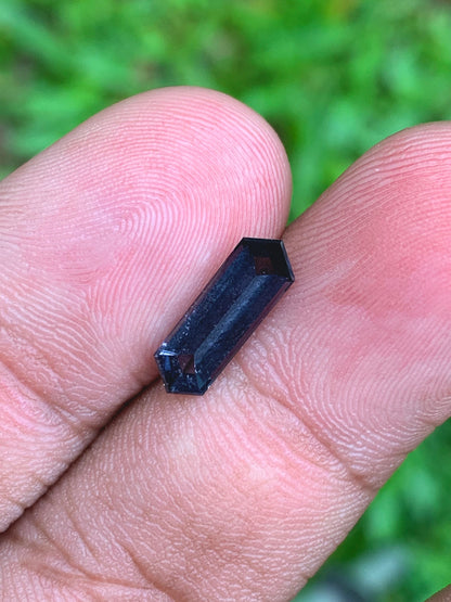 Gray Spinel Rose Cut Elongated Hexagon 1.35 Ct Ethically Sourced Loose Gemstone