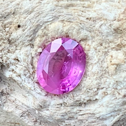 Pink Sapphire Oval 0.59 Ct Natural Loose Gemstone For Jewelry Making