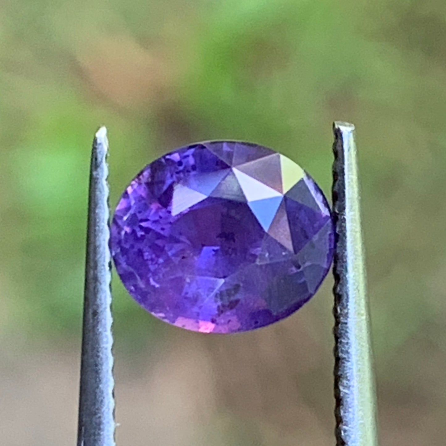 Unheated Violetish Blue Sapphire Certified Oval 1.59 Ct Natural Loose Gemstone