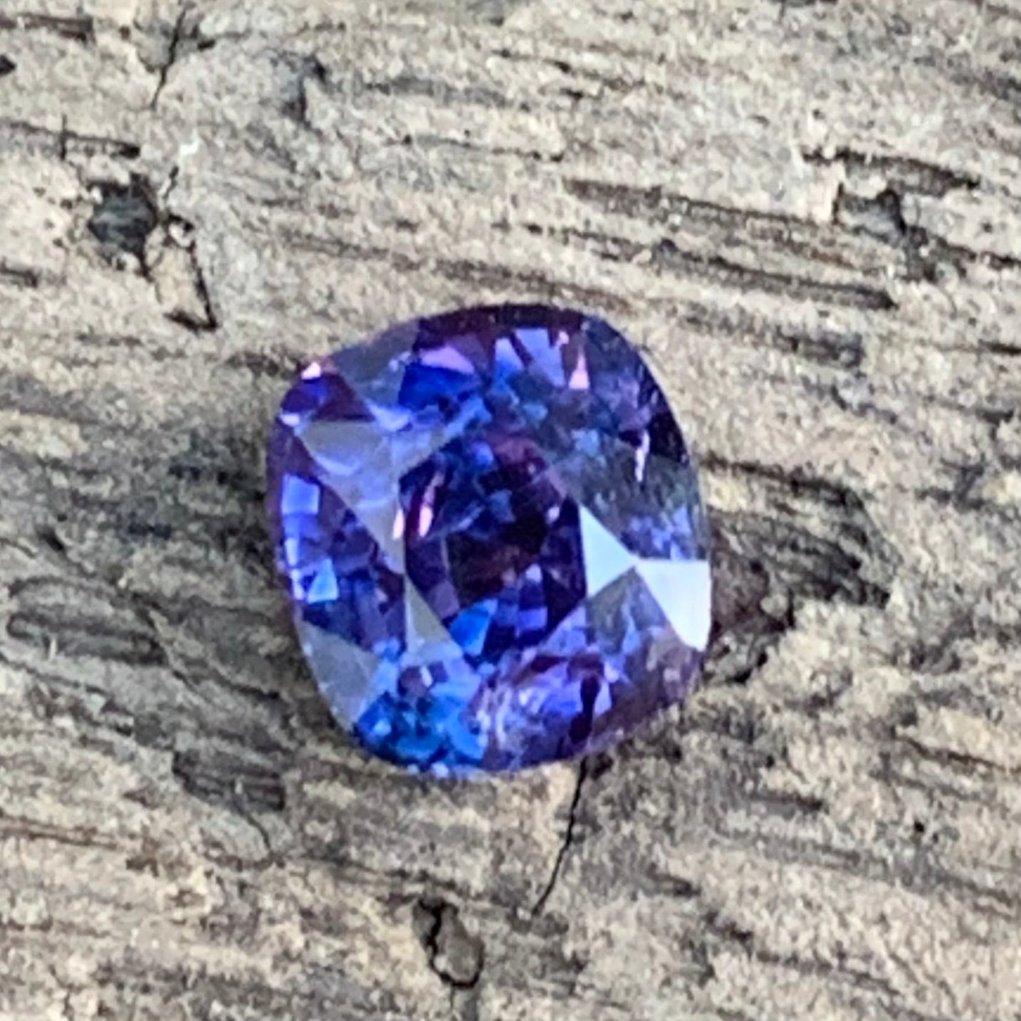 Purple Bicolor Sapphire Rectangular Cushion Heated Only 1.64 Ct Natural Loose Gemstone For Jewelry Making 💎✨