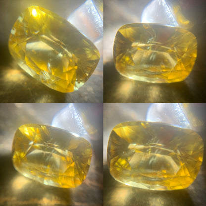 Brownish Yellow Zircon Rectangular Cushion Natural Certified 5.72 Ct Loose Gemstone