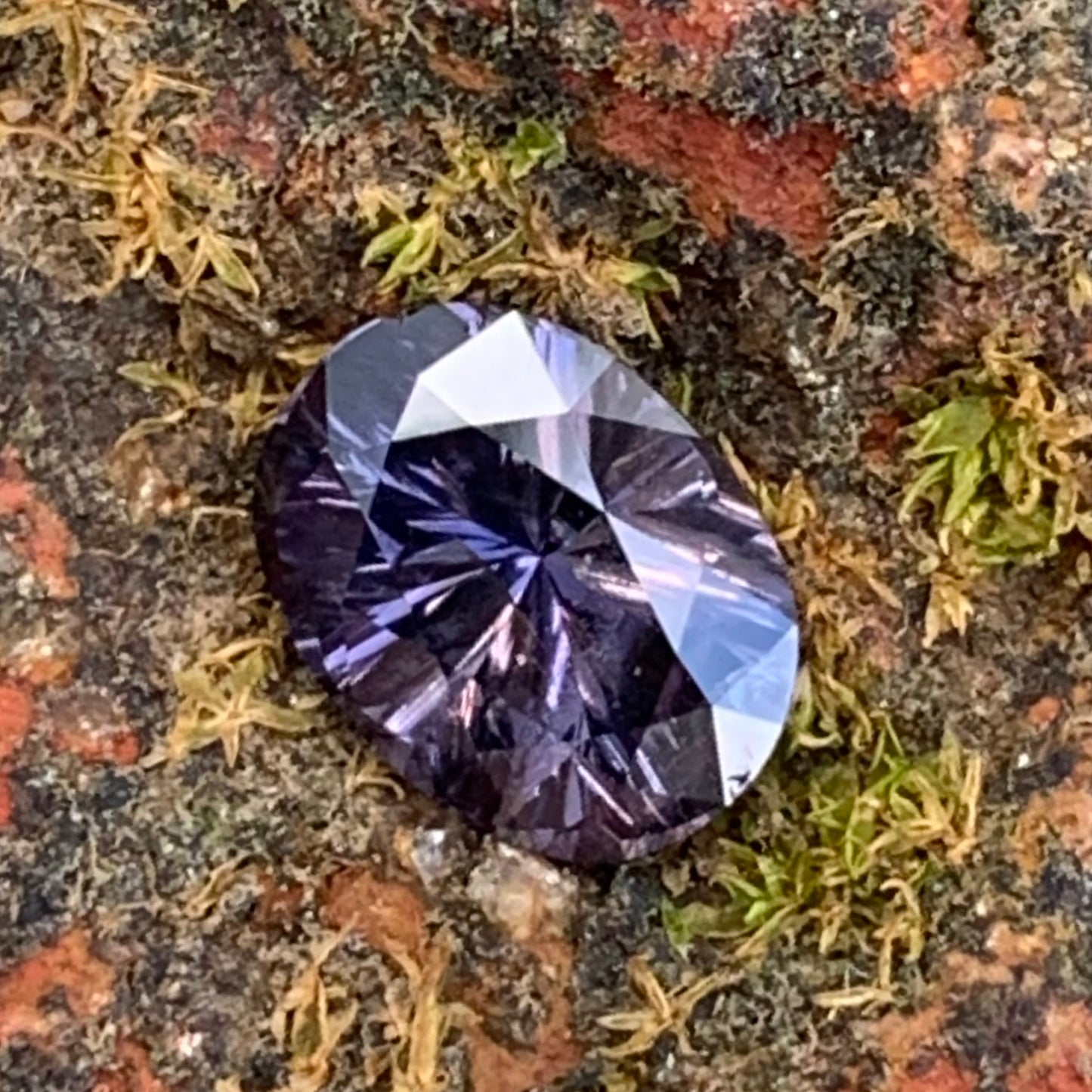 Purplish Spinel Concave Fantasy Cut 0.78 Ct Oval Natural Loose Gemstone For Center Stone from Sri Lanka