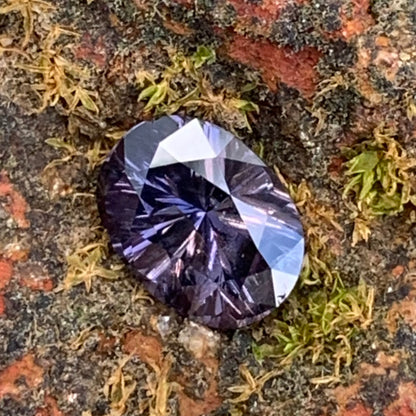 Purplish Spinel Concave Fantasy Cut 0.78 Ct Oval Natural Loose Gemstone For Center Stone from Sri Lanka