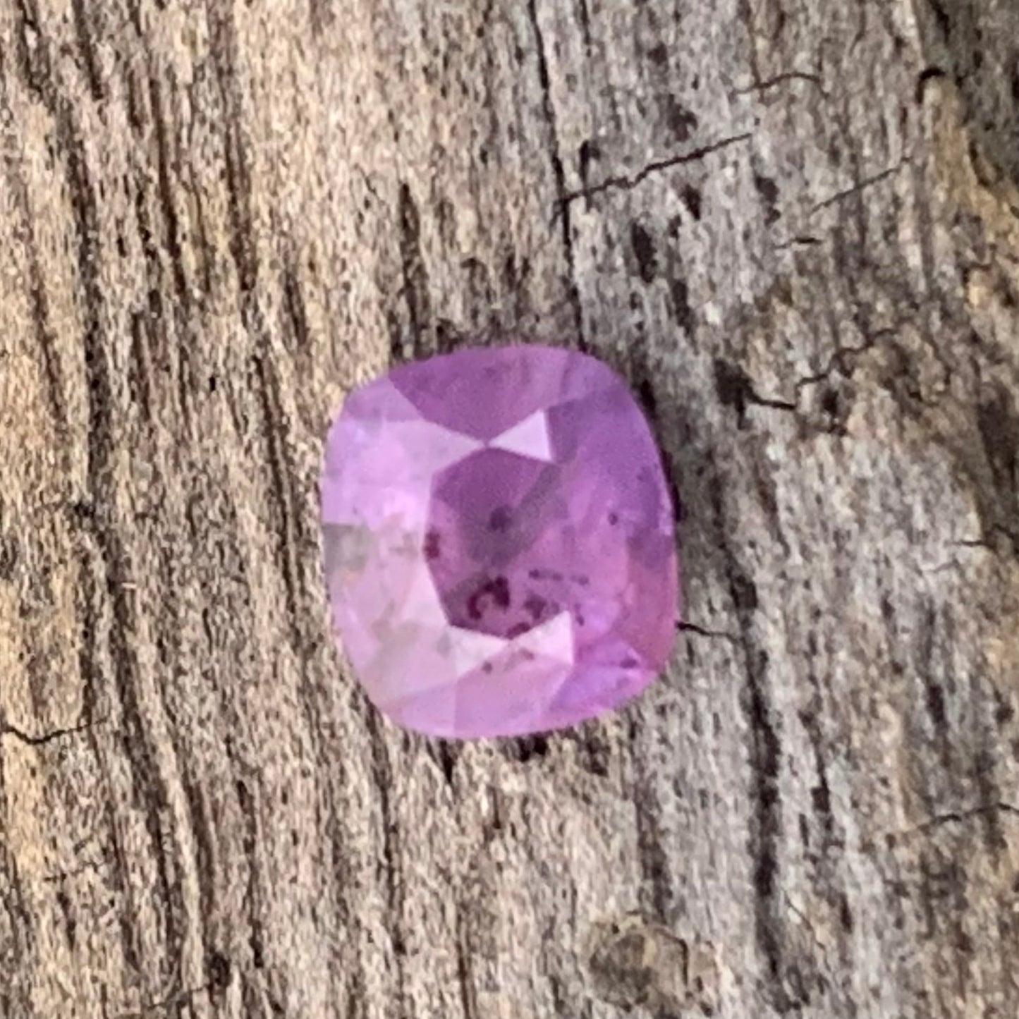 Unheated Hazy Purple Sapphire Cushion 0.81 Ct Natural Loose Gemstone