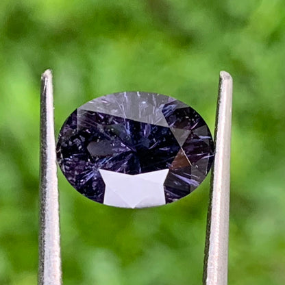 Natural Spinel Oval 2.7 Ct Deep Purple Concave Cut Loose Gemstone For Jewelry Making