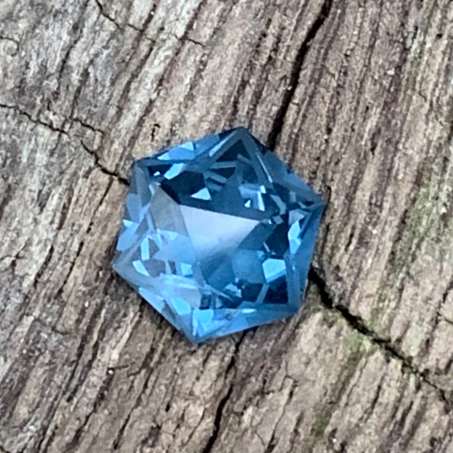 Teal Spinel Hexagon 1.05 Ct Creative Lotus Cut Loose Gemstone