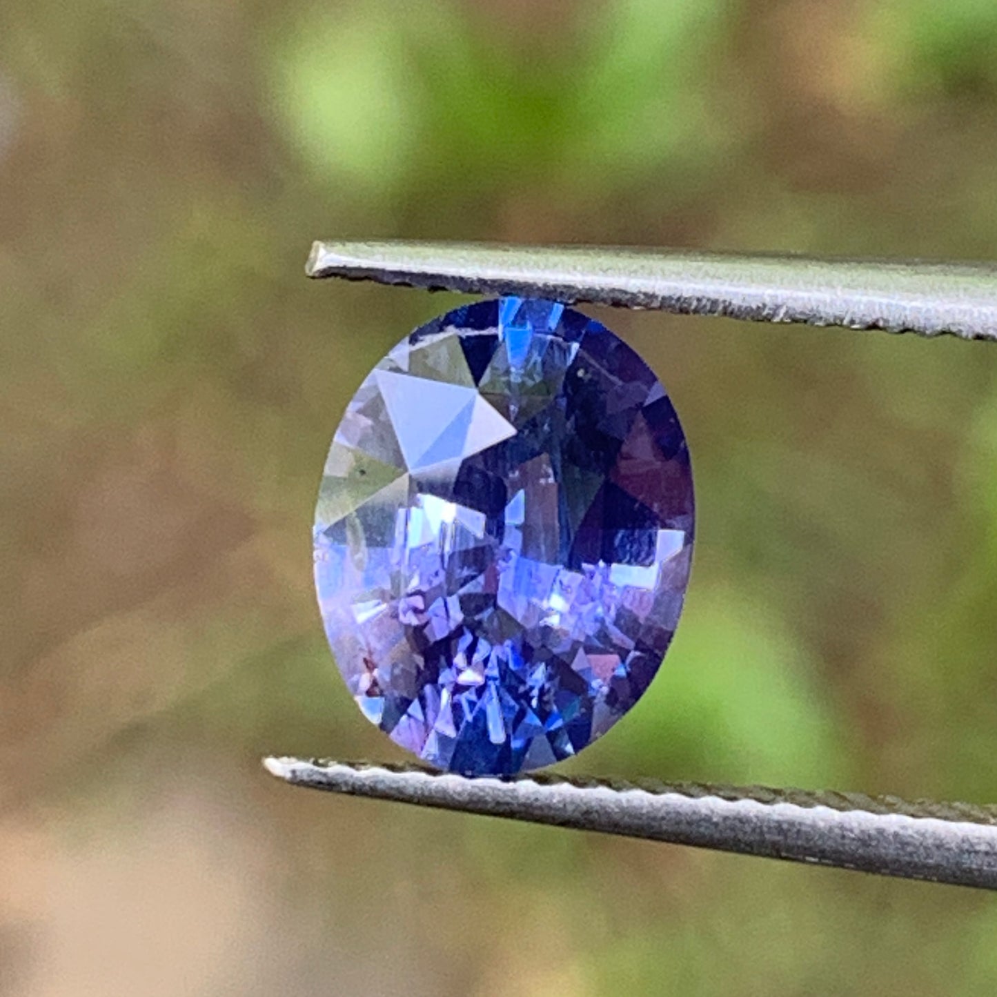 Unheated Violetish Blue Sapphire Certified Oval 1.26 Ct Natural Loose Gemstone
