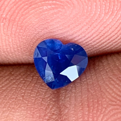 Hazy Blue Sapphire Heart 0.98 Ct Natural Loose Gemstone For Jewelry Making 💎✨