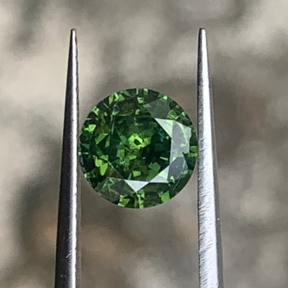 Green Zircon 7.4 mm Round 1.74 Ct Natural Loose Gemstone