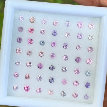 Pink & Purple Sapphire 1.83 Ct / 49 Loose Gemstone Parcel For Jewelry Making 💎✨