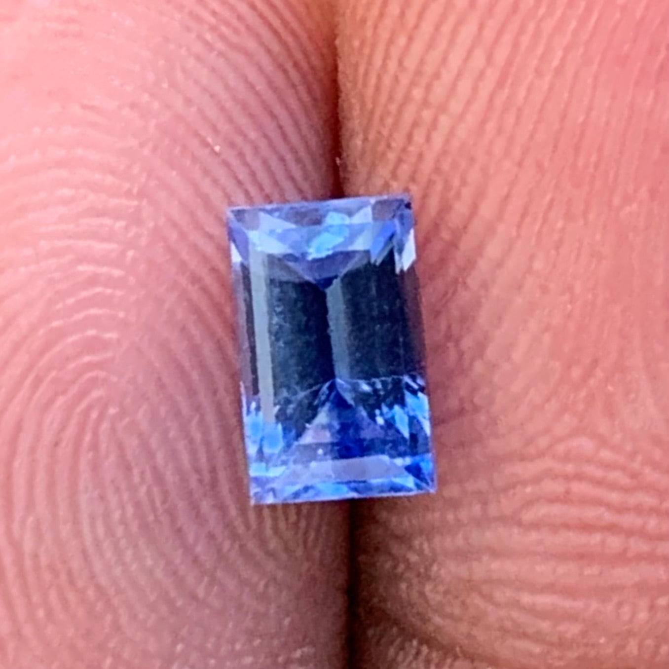 Blue Sapphire Rectangle 1.25 Ct Natural Loose Gemstone from Sri Lanka