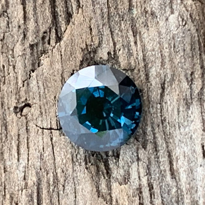 Teal Blue Spinel Round 5.85 mm / 0.85 Ct Natural Loose Gemstone For Jewelry Making