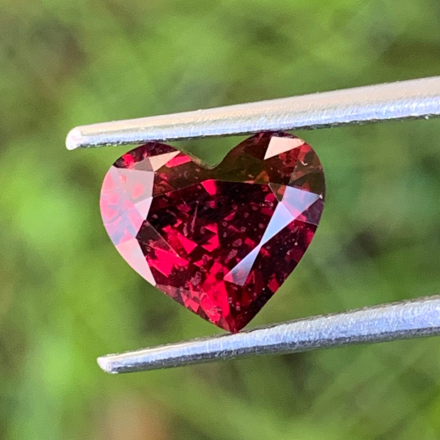 Red garnet Heart 2.60 Ct Creative Cut Loose Gemstone