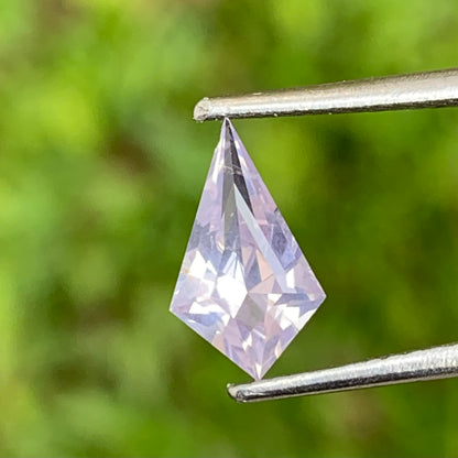 Hazy Unheated White Sapphire Kite 0.90 Ct Natural Loose Gemstone from Sri Lanka