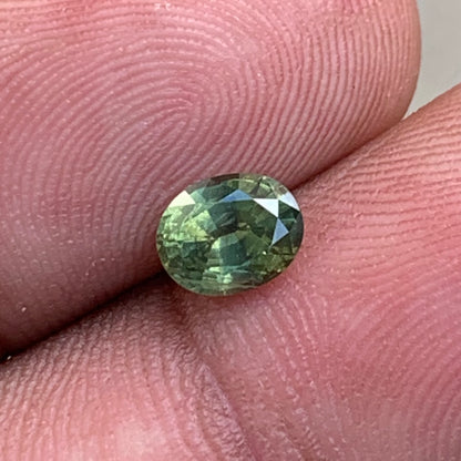 Green Zircon Oval 1.10 ct Natural Unheated Loose Gemstone From Sri Lanka.