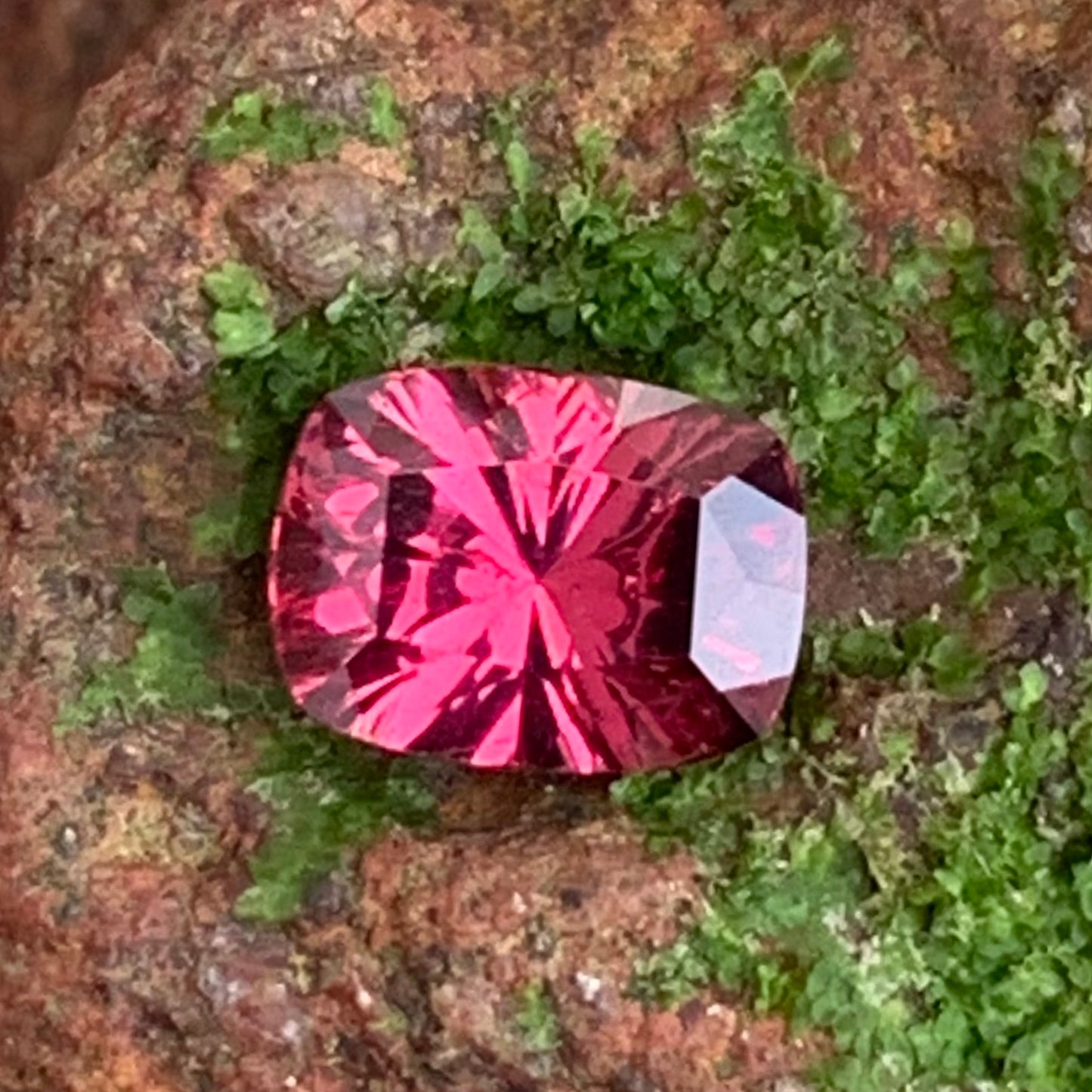 Red Garnet Concave Cut 0.55 Ct  Natural Unheated Loose Gemstone from Sri Lanka