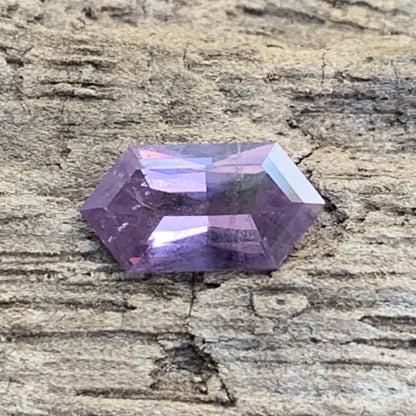 Purple Spinel 0.83 Ct Elongated Hexagon Loose Gemstone For Contemporary Jewelry