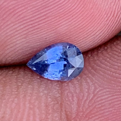 Blue Sapphire Pear 0.61 Ct Natural Loose Gemstone For Jewelry Making 💎✨