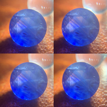 Blue Sapphire 5.9 mm Round Heated Only 1 Ct Natural Loose Gemstone