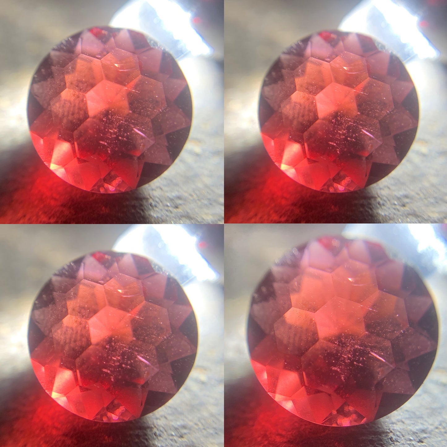 Garnet Round 8.9 mm / 2.81 Ct Fancy Football Cut Loose Gemstone For Contemporary Jewelry