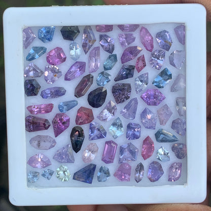Unheated Sapphire Fancy Geometric Shape 23.93 Ct / 68 Stones Loose Gemstone Parcel For Jewelry Making 💎✨