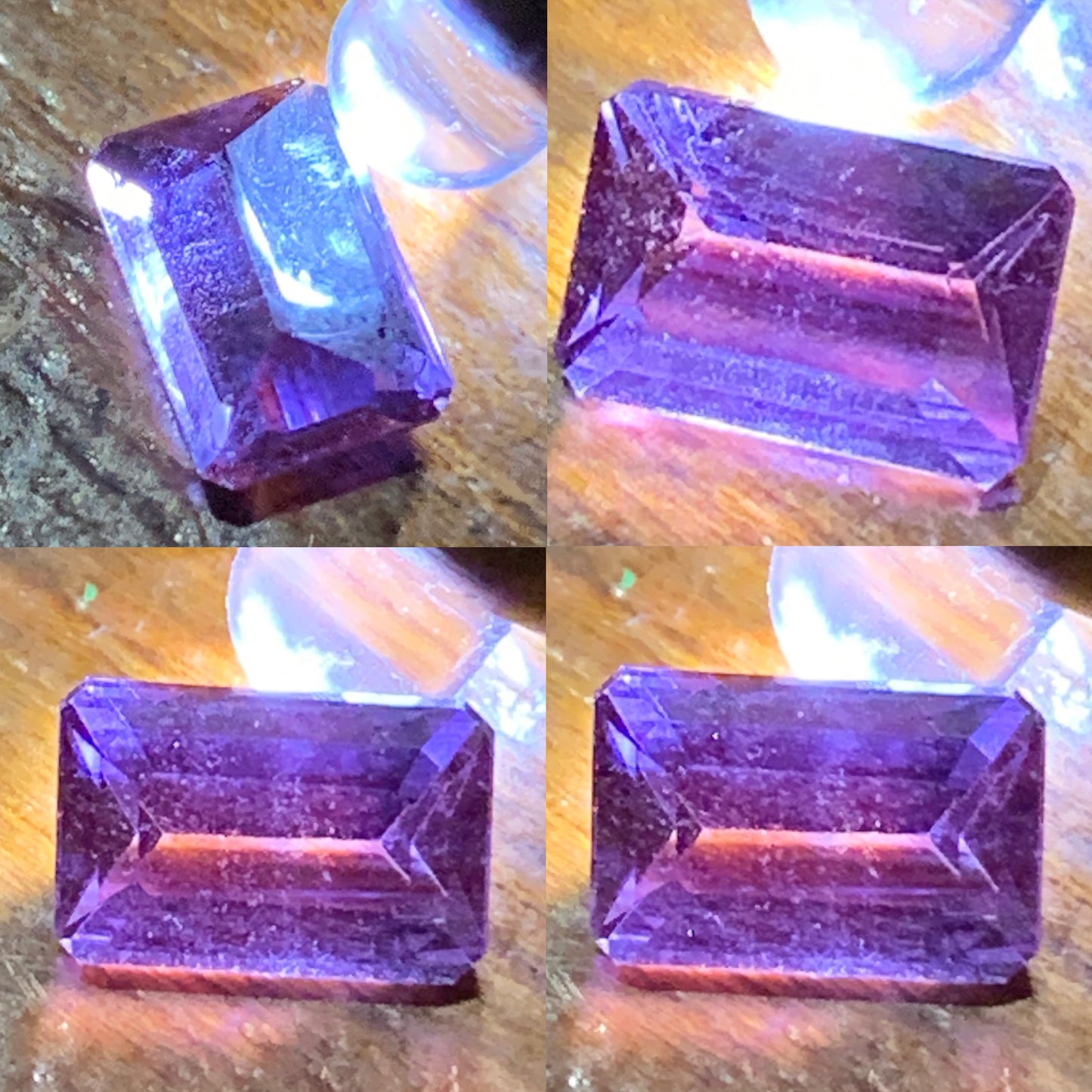 Unheated Violet Sapphire Certified Emerald Cut Octagon 1.51 Ct Natural Loose Gemstone
