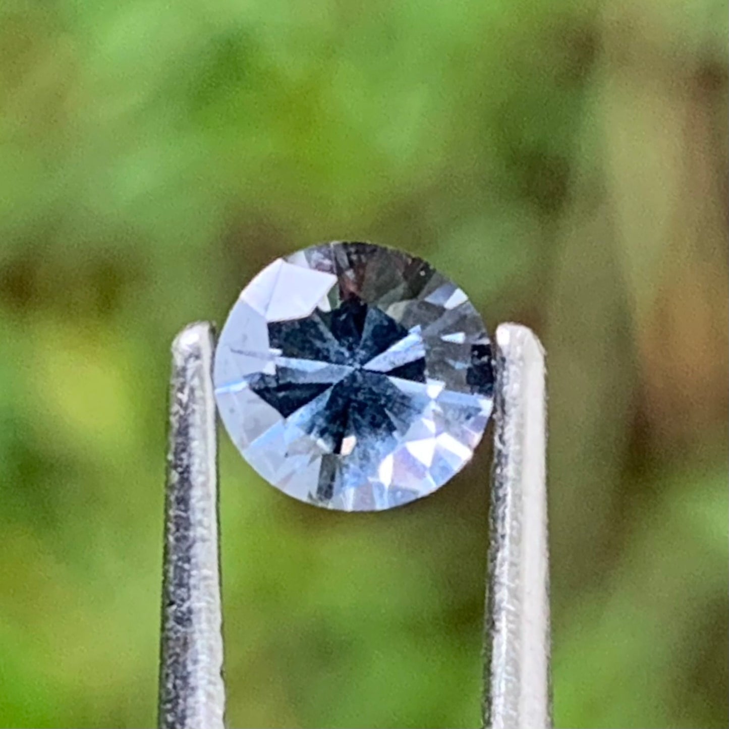 Grayish Blue Spinel Flower Cut Round 4.8 mm / 0.47 Ct Natural Loose Gemstone From Sri Lanka