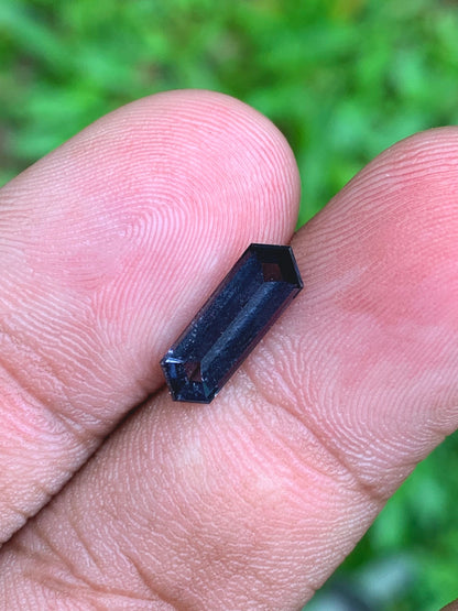 Gray Spinel Rose Cut Elongated Hexagon 1.35 Ct Ethically Sourced Loose Gemstone