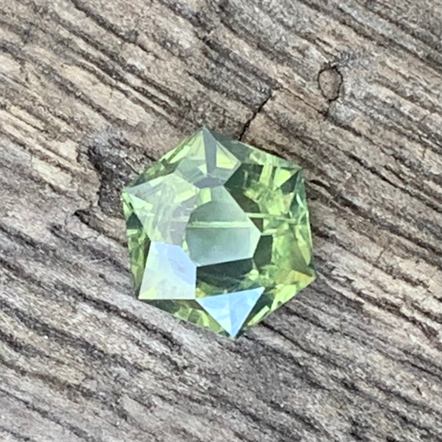 Mint Green Zircon Portrait Cut Hexagon 1.4 Ct Natural Loose Gemstone