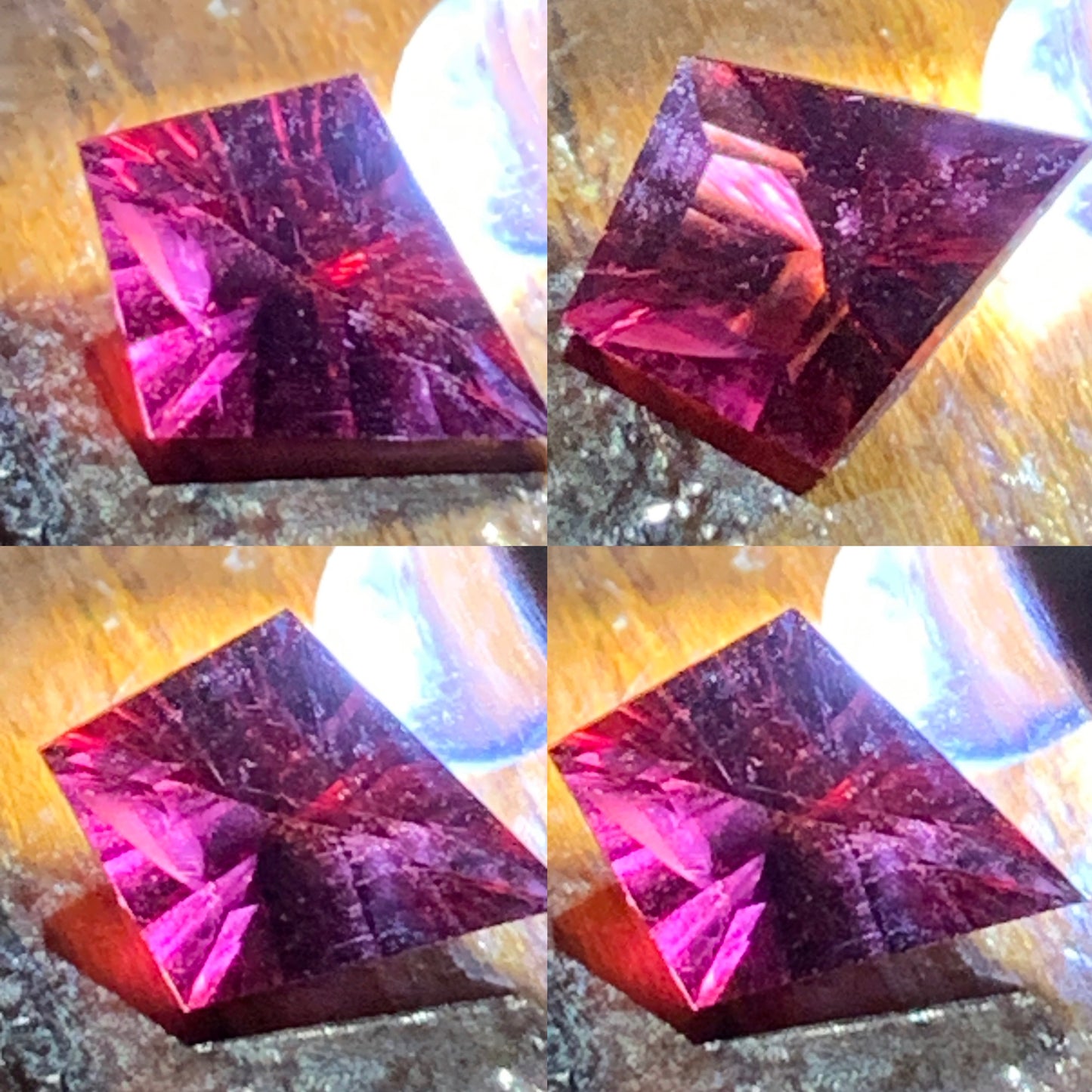 Red Garnet Concave Fantasy Cut 1 Ct Kite Natural Loose Gemstone
