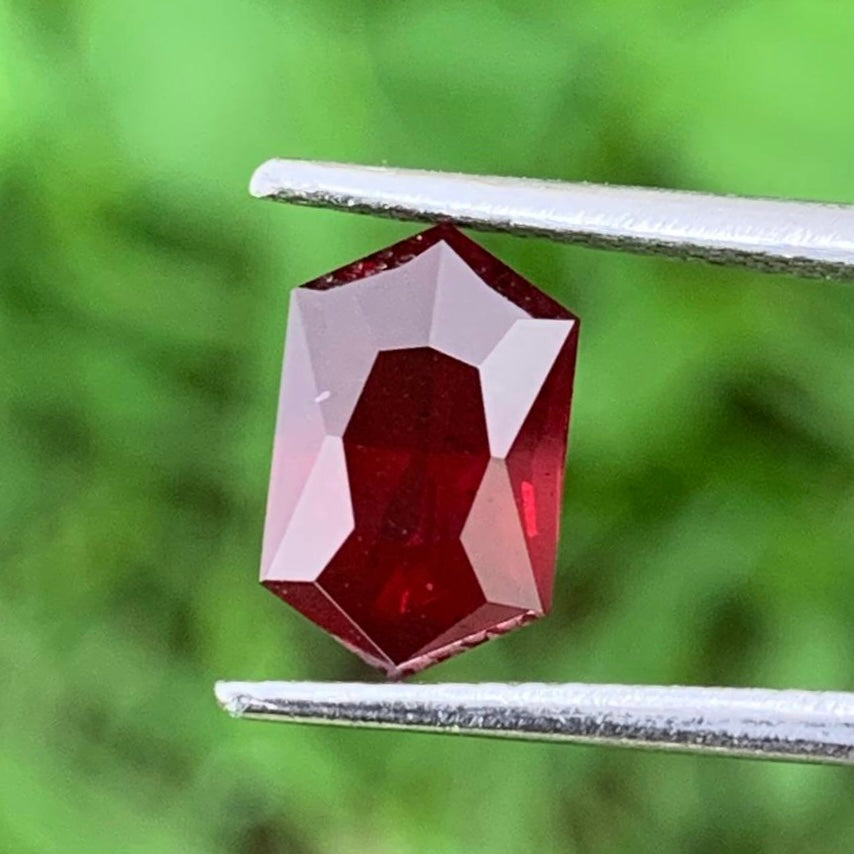 Red Garnet Hexagon 2 Ct Natural Unheated Loose Gemstone From Sri Lanka