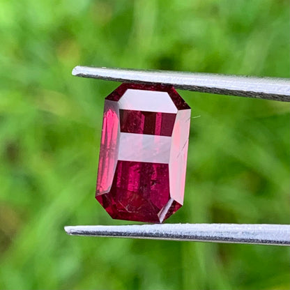 Red Garnet Pixel Cut Octagon 3.55 Ct Natural Unheated Loose Gemstone From Sri Lanka
