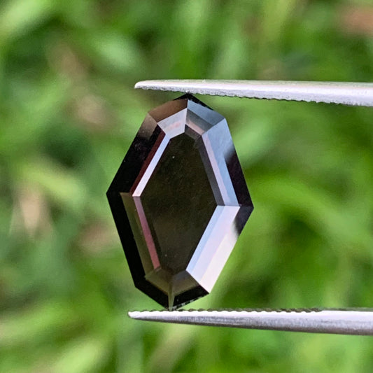 Portrait Cut Deep Purple Spinel Tablet 2.96 Ct Geometric Shape Natural Loose Gemstone
