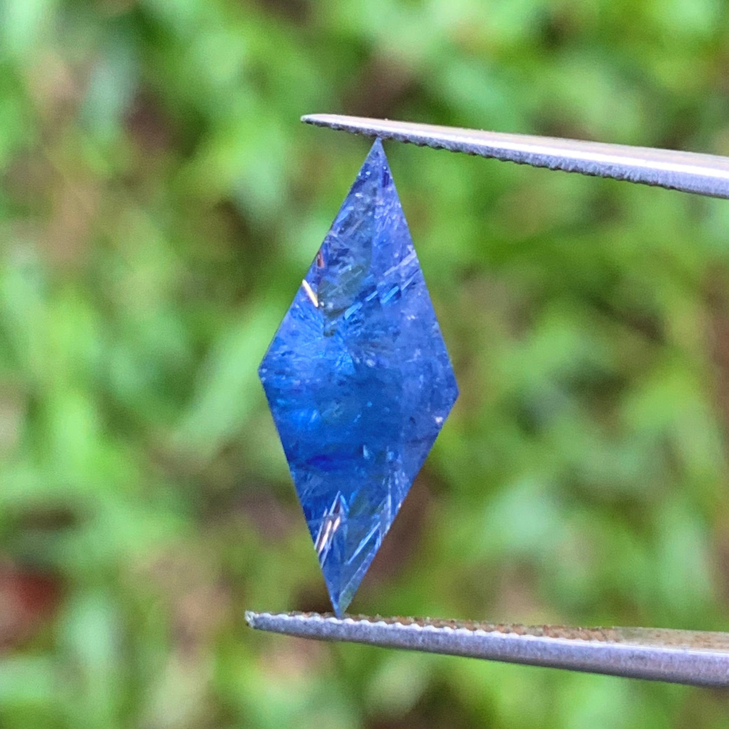 Blue Sapphire Concave Fantasy Cut Kite Heated Only 3.56 Ct Natural Loose Gemstone for Jewelry Making