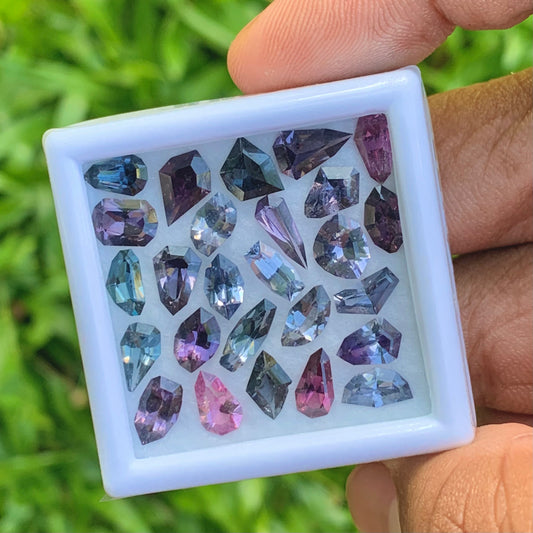 Spinel Geometric Shape Stones Parcel 15.21 Ct / 26 Stones Multicolor Natural Loose Gemstones