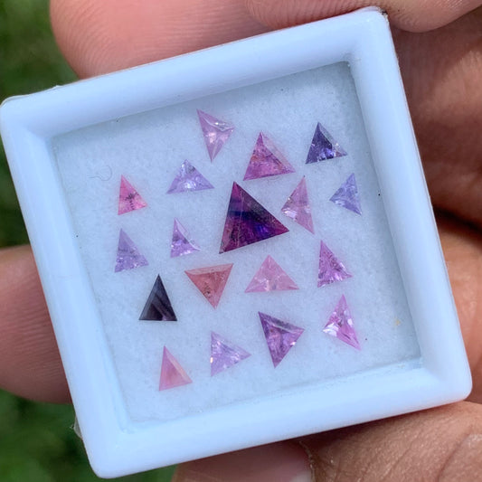 Unheated Ceylon Sapphire Triangles 1.15Ct / 18 Stone Parcel of Natural Ethically Sourced Loose Gemstones