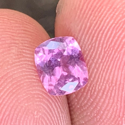 Purplish Pink Spinel Rectangular Cushion 1.25 Ct Certified Loose Gemstone For Jewelry Making